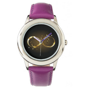 Montre Symbole d'infini doré