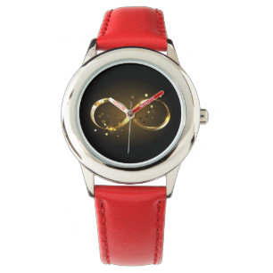 Montre Symbole d'infini doré