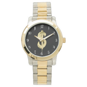Montre Symbole dollar d'or