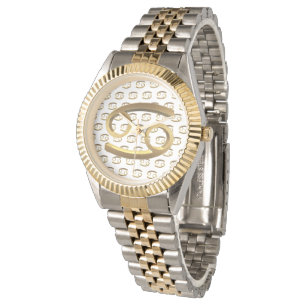 Montre Symbole d'or de Cancer de signe de zodiaque