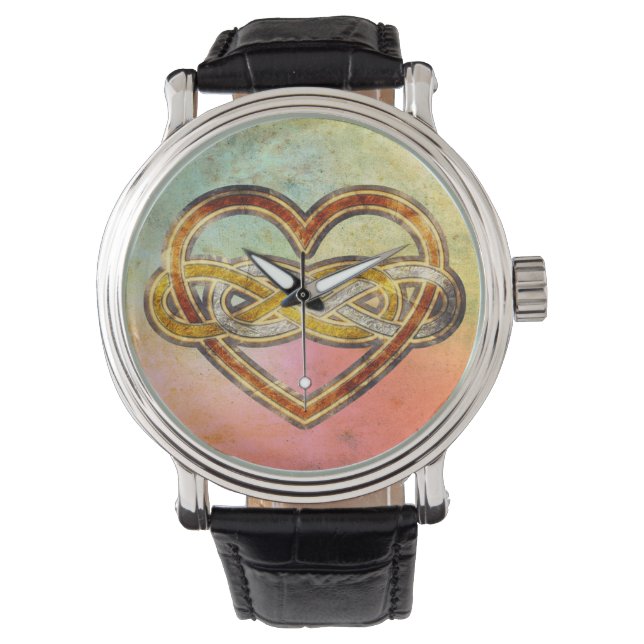 Montre Symbole double infini Coeur BiColor (devant)