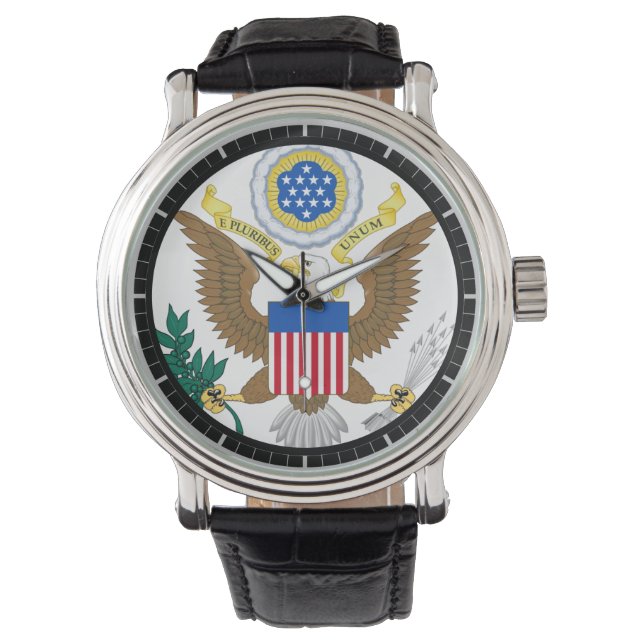 Montre Symbole du blason des États-Unis sur un (devant)