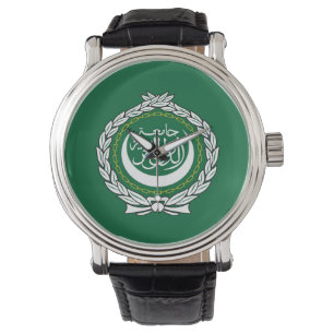 Montre Symbole du drapeau de la Ligue arabe musulmane isl