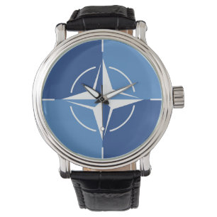 Montre Symbole du drapeau de l'OTAN ONAT Traité de l'Atl