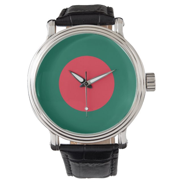 Montre Symbole du drapeau du Bangladesh roundel armée (devant)