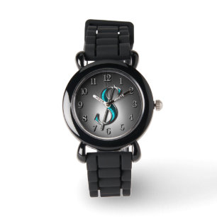 Montre SYMBOLE Élégant Turquoise et Dollar Argent