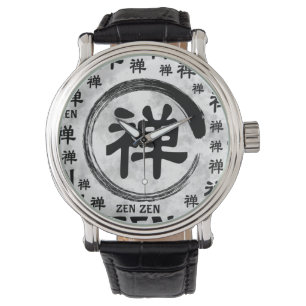 Montre Symbole Enzo Circle et Zen et motif de mots