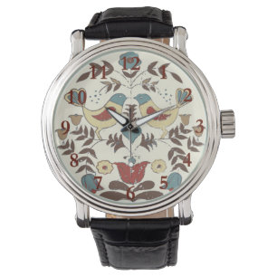 Montre SYMBOLE Hex Amish néerlandais Pennsylvanie Bird Am