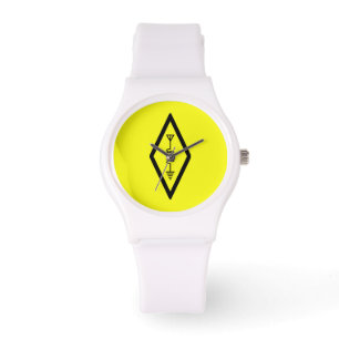 Montre Symbole international jaune de l'opérateur HAM Rad