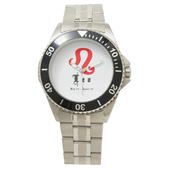 Montre SYMBOLE LÉO Astrologie Zodiac (devant)