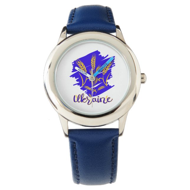Montre Symbole national ukrainien tryzub fait d'oreille d (devant)