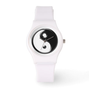 Montre Symbole noir de Yin Yang