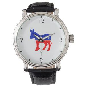 Montre Symbole politique du parti démocratique (âne)