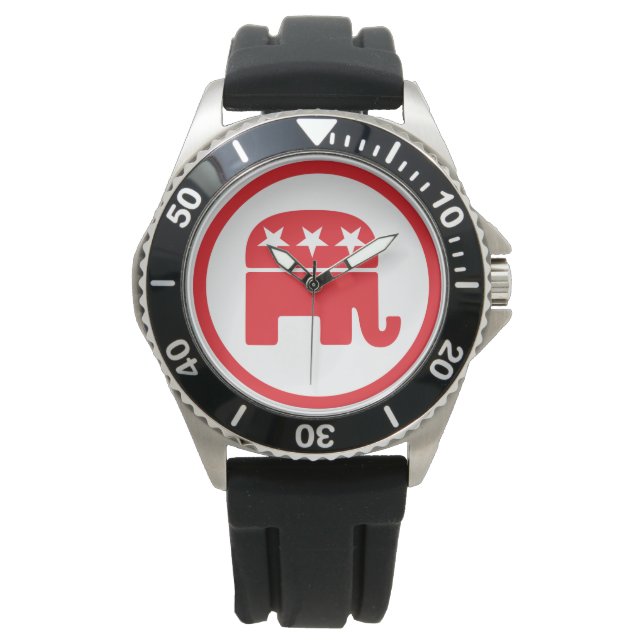 Montre Symbole politique du parti républicain (éléphant) (devant)