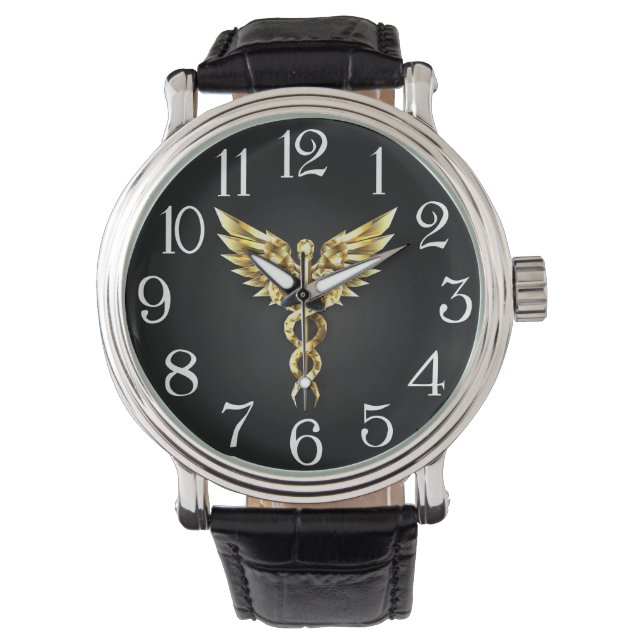 Montre Symbole Polygonal Or Caduceus (devant)