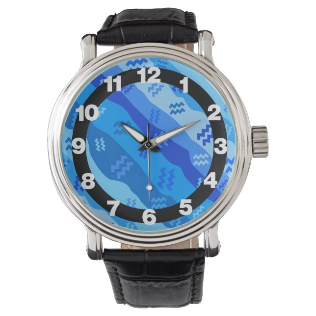 Montre SYMBOLE Zodiaque Aquarius (devant)