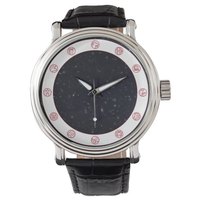 Montre Symbole zodiaque avec étoiles (devant)