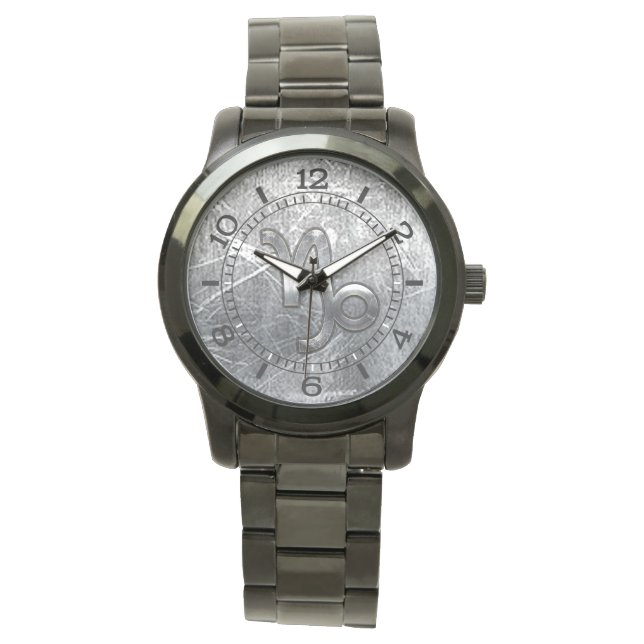 Montre SYMBOLE Zodiaque Capricorne Cadran de style indust (devant)