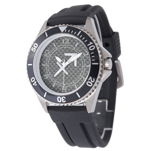 Montre Symbole zodiaque Sagittarius Charcoal Carbon Dial (Incliné)