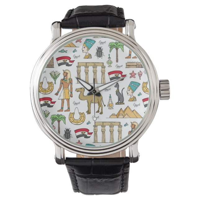 Montre Symboles de couleurs du Motif égyptien (devant)