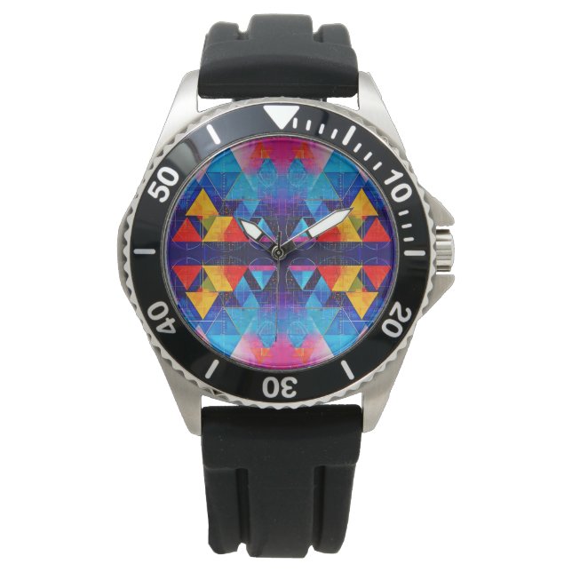 Montre Symboles géométriques Abstrait #10 Design 2 (devant)