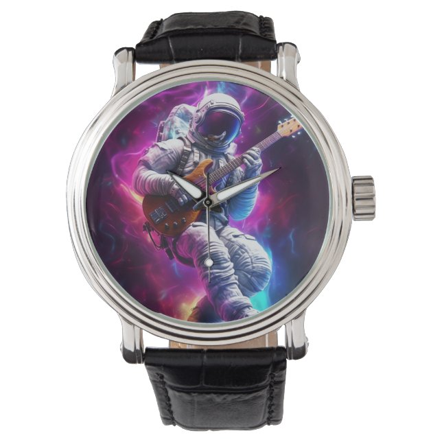 Montre Symphonie du vide | Astronaute de Neon Cyberpunk (devant)