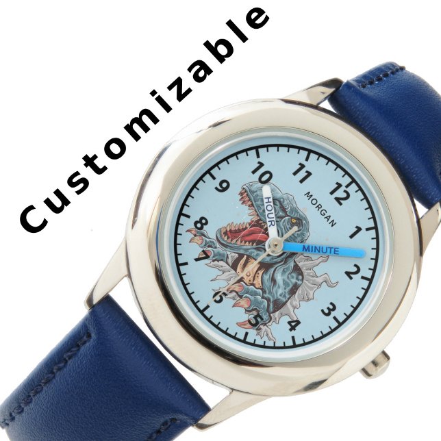 Montre T-Rex Dinosaur GARDE PERSONNALISÉE POUR ENFANTS (Créateur téléchargé)