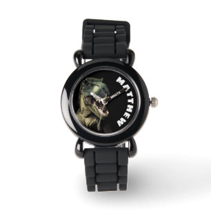 Montre T-Rex Dinosaur Nom personnalisé