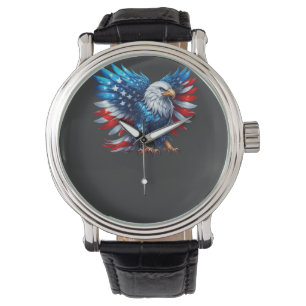 Montre T-shirt à l'effervescence de l'aigle américain
