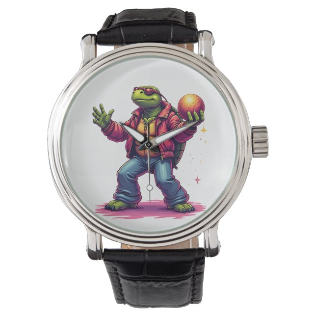 Montre T-shirt Disco Tortue esthétique (devant)