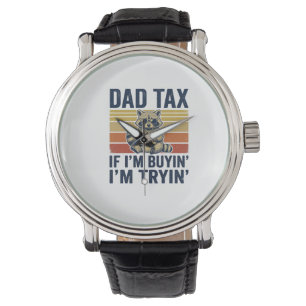 Montre T-shirt graphique vintage Raton laveur taxe Papa d