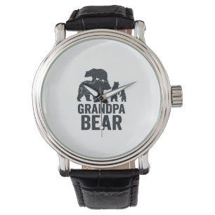 Montre T-shirt ours ours papy vintage gravure famille our