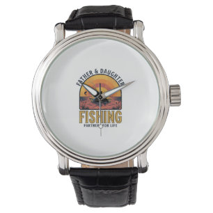 Montre T-shirt pour papa et fille partenaires de pêche po