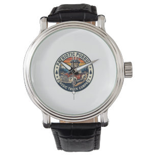 Montre T-Shirt Tante Sam patriotique Chat Rétro Coucher d