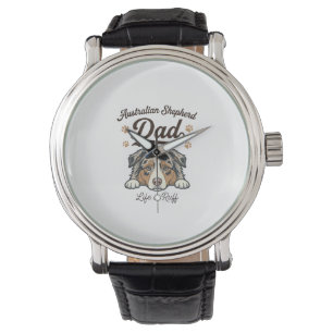 Montre T-shirt vintage La vie de papa Australian Shepherd