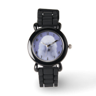 Montre Tableau blanc standard de caniche - Art original d