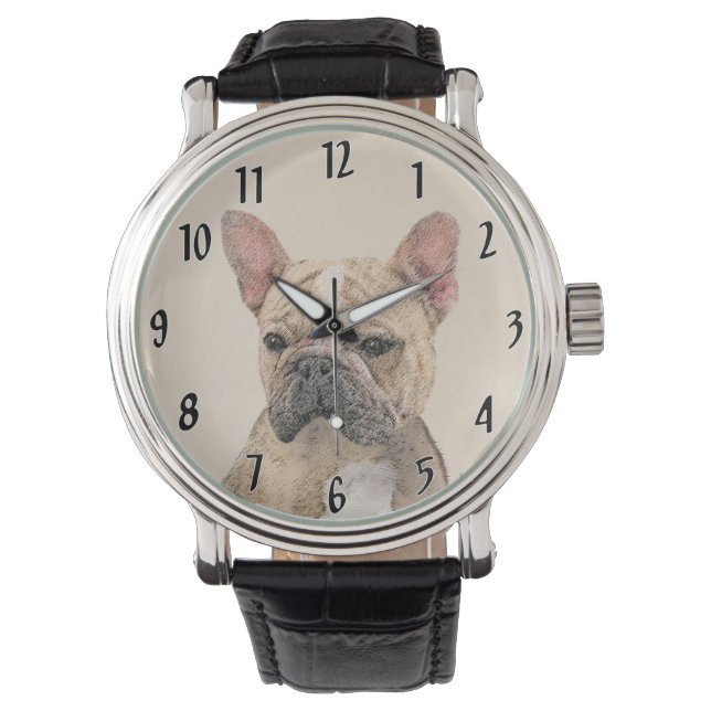 Montre Tableau Français Bulldog (Sable) - Joli Original D (devant)