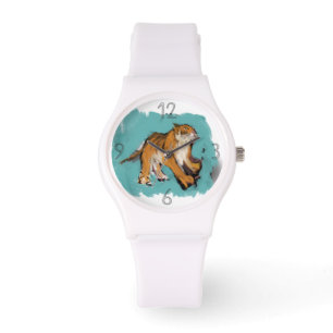 Montre Tableau original Tigre chinois Année Anniversaire 