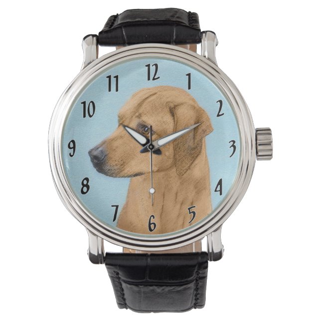Montre Tableau Rhodesian Ridgeback - Art Chien original (devant)