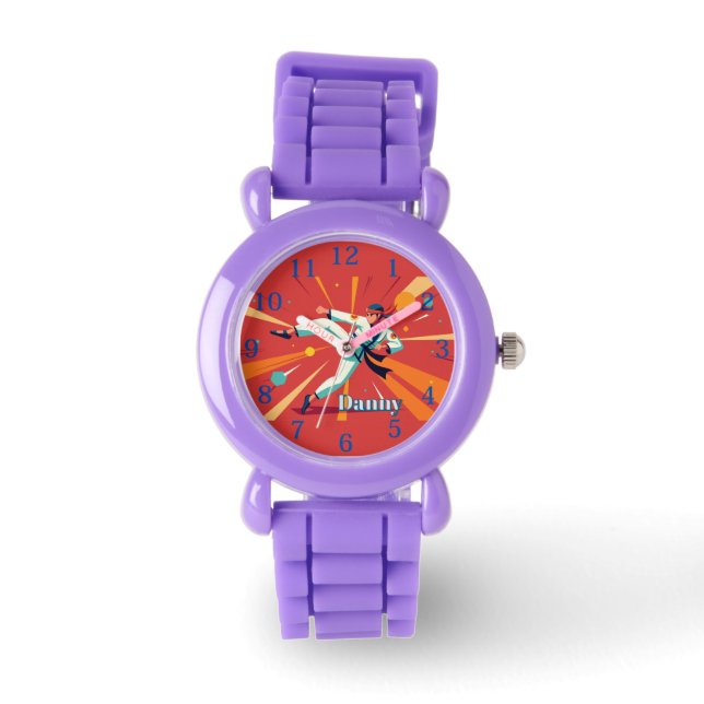 Montre Taekwando Sport Orange nom modifiable (Recto)