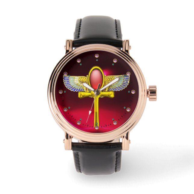 MONTRE TALISMAN ROUGE / EGYPTIEN FEU ANKH AVEC CORNUCOPIE (Recto)