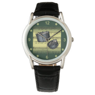 Montre Tambours Snare~Partition roulée~Gold/Green Back P