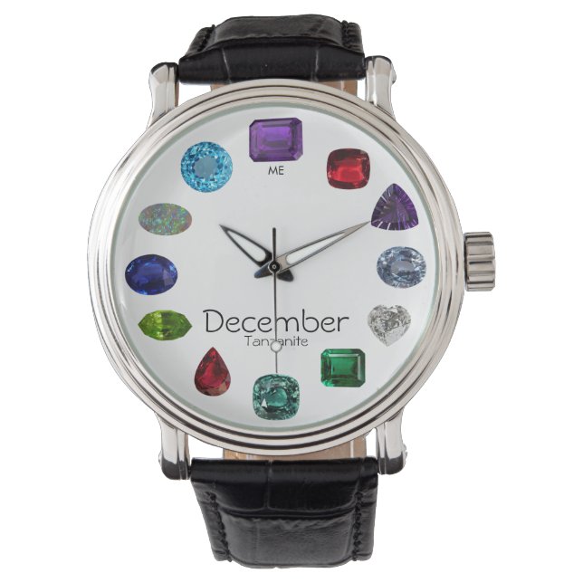 Montre Tanzanite, Décembre Birthstone (devant)