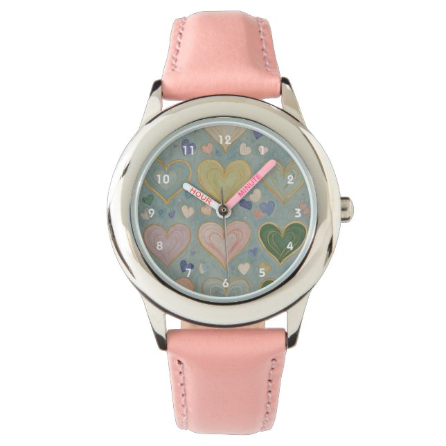 Montre Tapisserie Pastel Heart (devant)