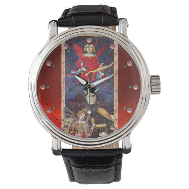 Montre Tarots Renaissance antique / 15 LE DIABLE (devant)
