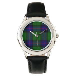Montre tartan Armstrong bleu et vert à carreaux