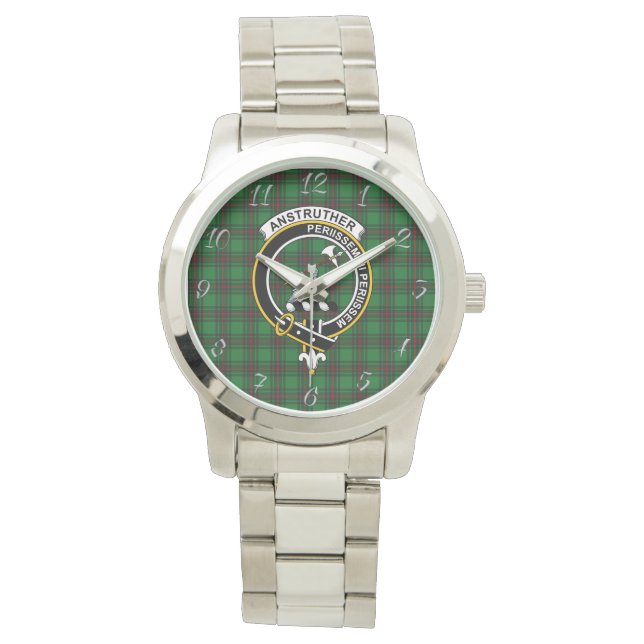 Montre Tartan de chasse classique de clan sans temps et d (devant)