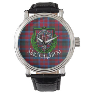 Montre Tartan et blason du clan écossais MacNaughton