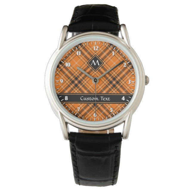 Montre Tartan orange d'Halloween (devant)
