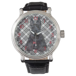 Montre Tartan Scottie noir et blanc